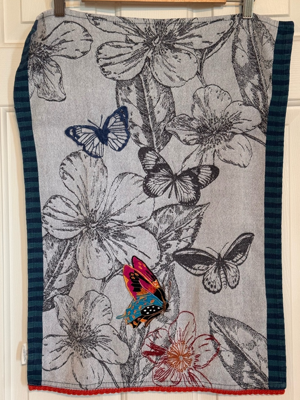 Anthropologie Botanical Butterfly Dish Cloth
